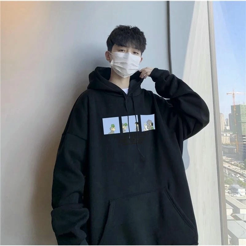 Ảnh trai đẹp mặc áo hoodie đen 